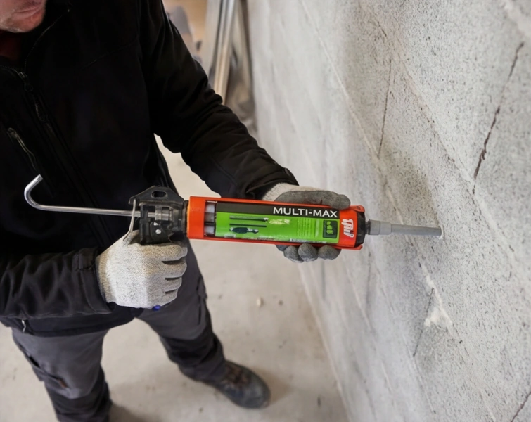 scellement d'une tige filletée dans un parpaing